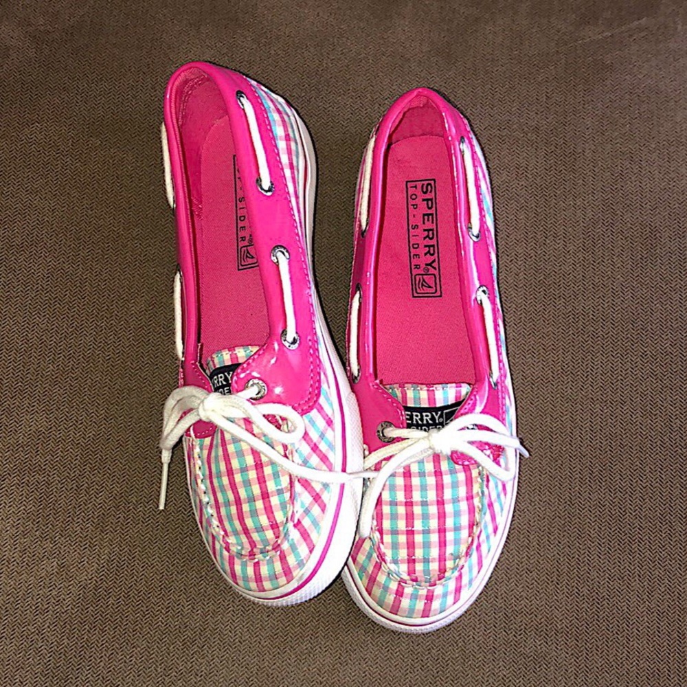 Sperry Kids Pink and Plaid Dress Shoes